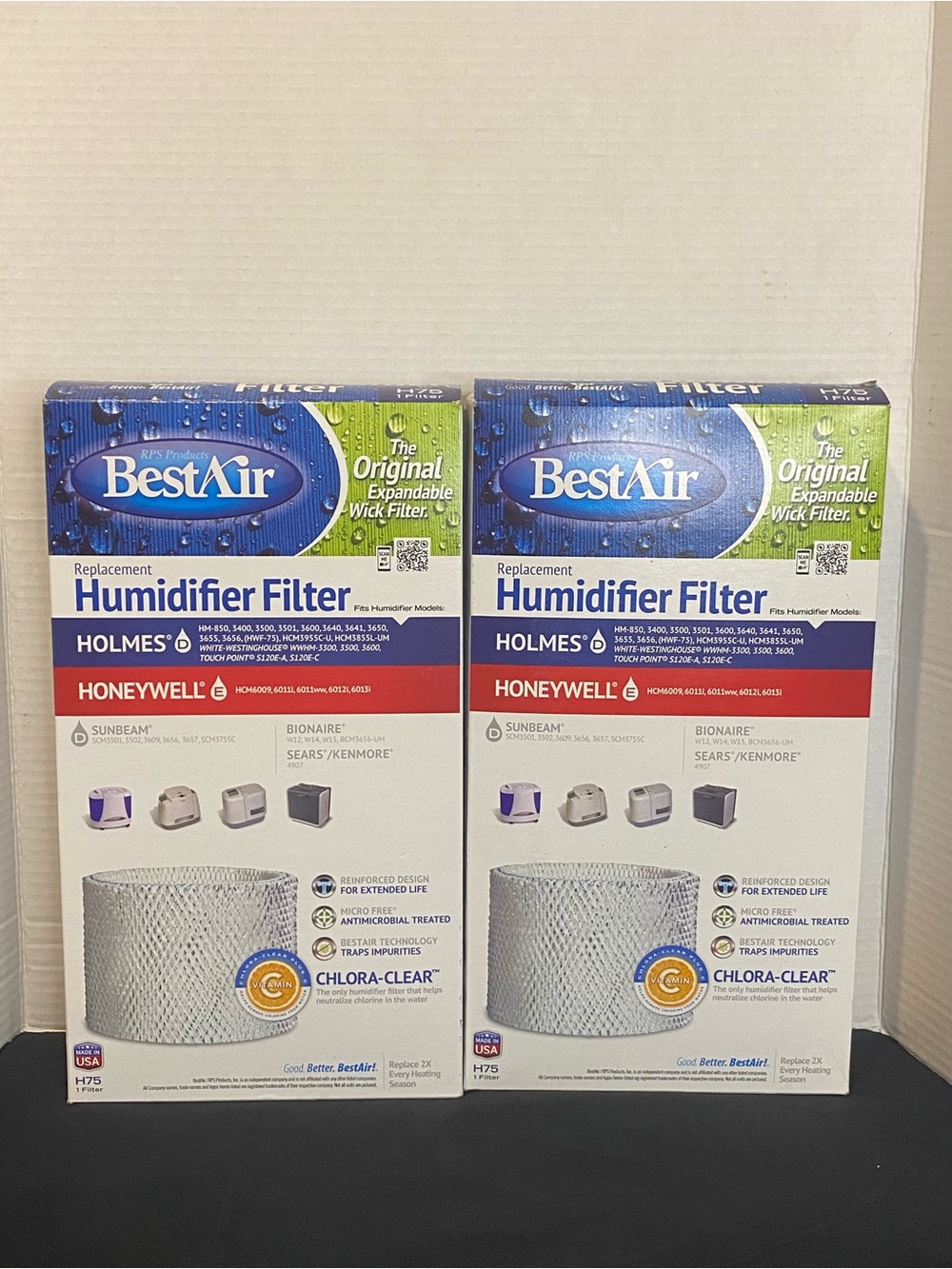 Best Air Humidifier Filters Replacements H75. 2 Boxes of 1 Each